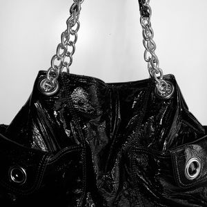 D&G black patent leather purse